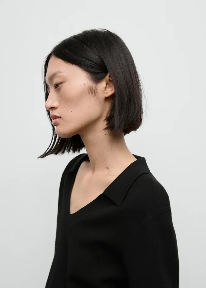 Jemně pletený svetr s výstřihem do V Jemně pletený svetr s výstřihem do V