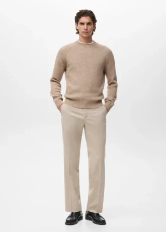 Jemně pletený svetr ze směsi vlny