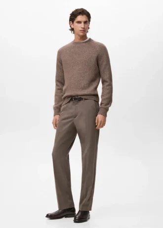 Jemně pletený svetr ze směsi vlny