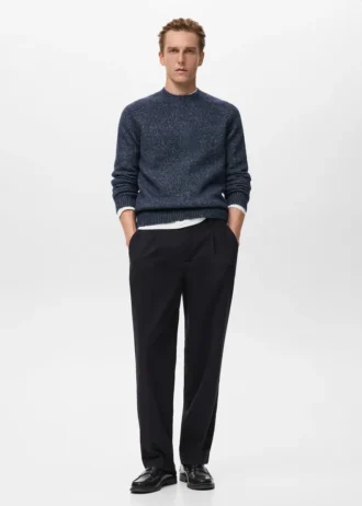 Jemně pletený svetr ze směsi vlny