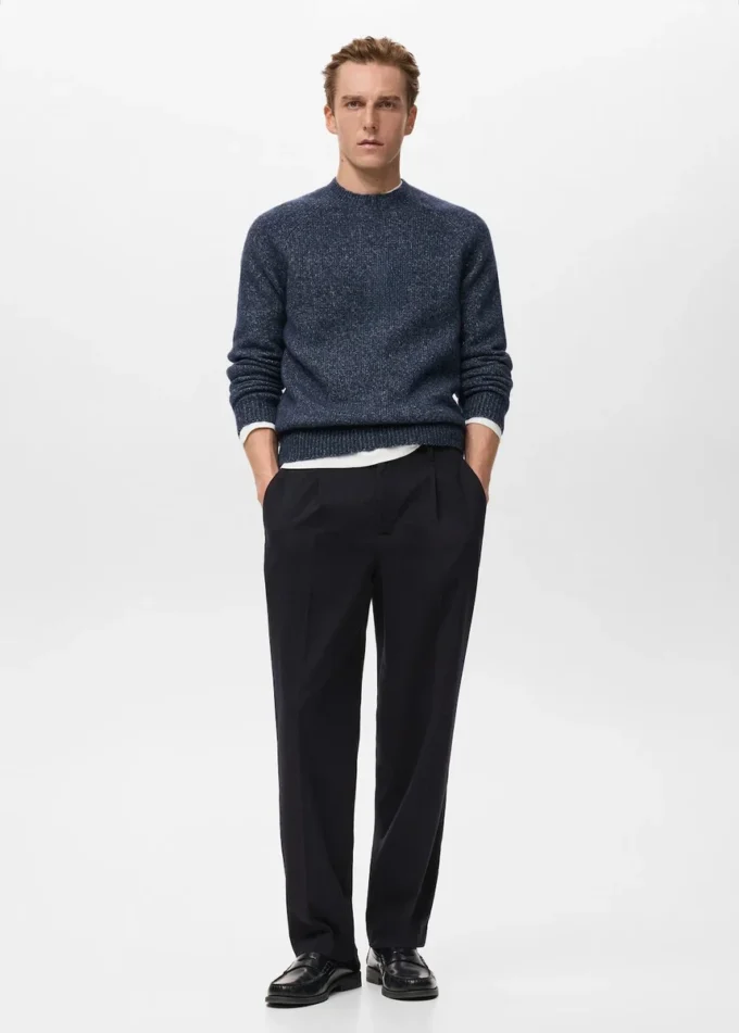 Jemně pletený svetr ze směsi vlny Jemně pletený svetr ze směsi vlny