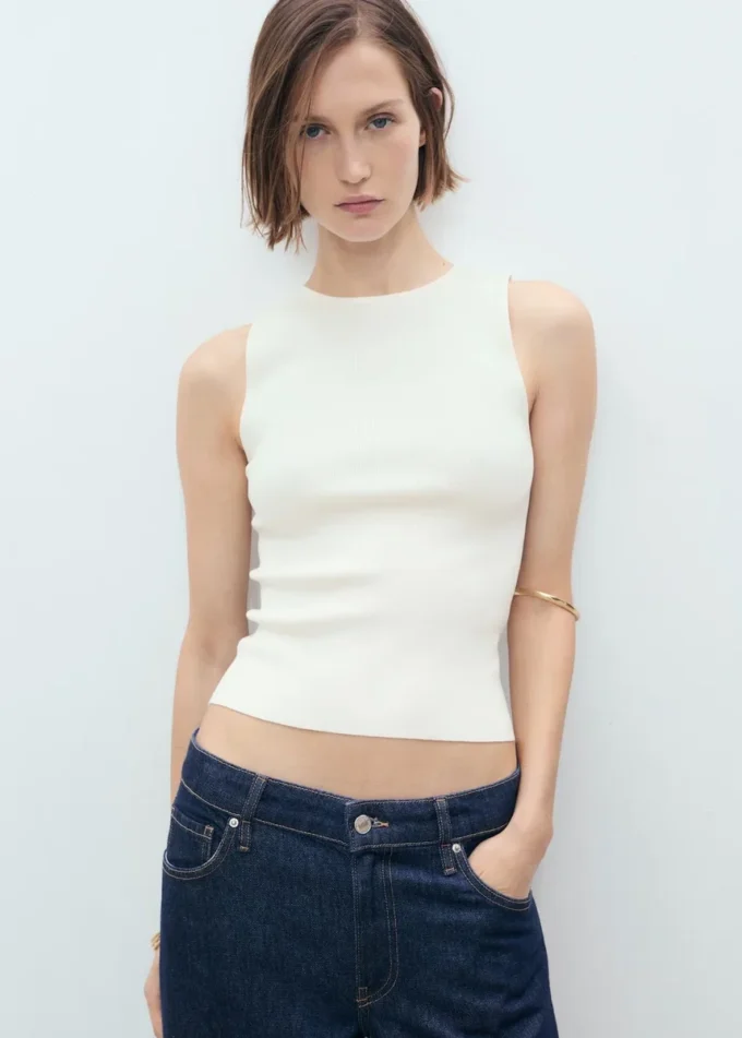 Jemně pletený top Jemně pletený top