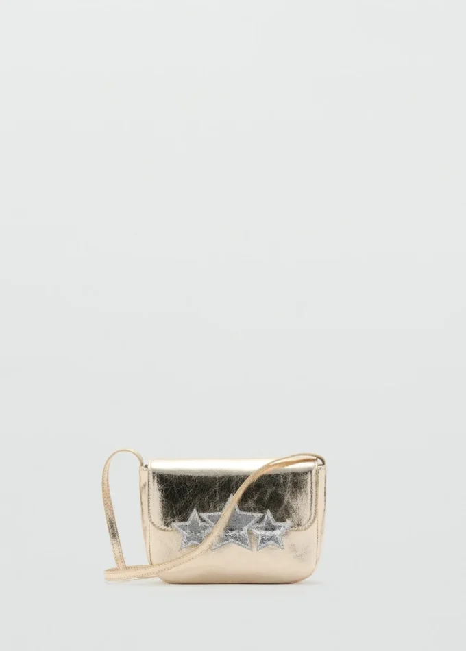 Kabelka s hvězdami v metalické barvě