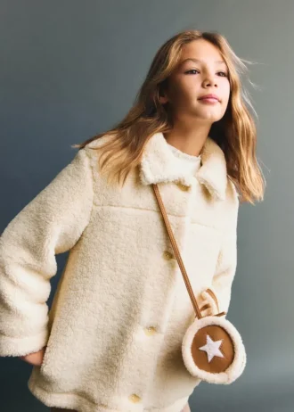 Kabát s efektem ovčí kůže