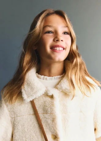 Kabát s efektem ovčí kůže