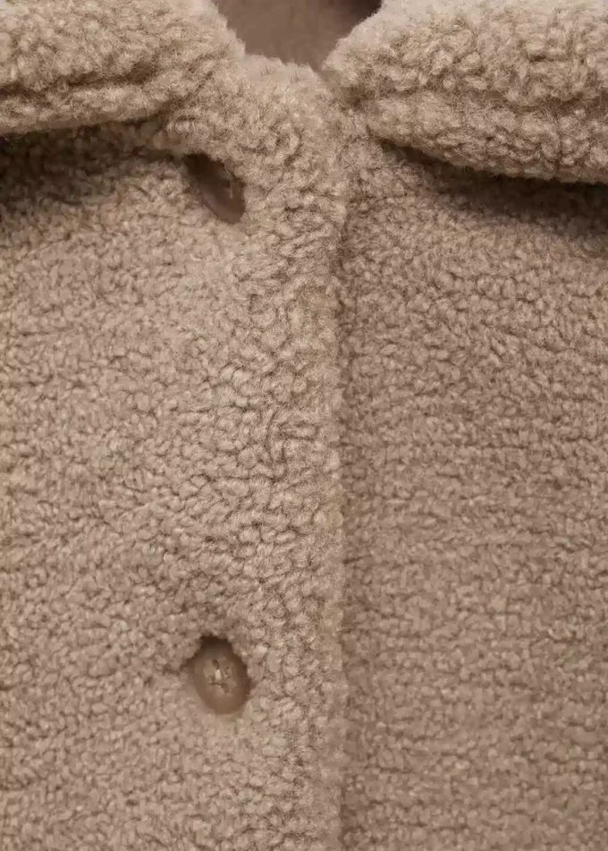 Kabát s efektem ovčí kůže