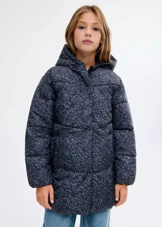 Kabát s květinovým potiskem