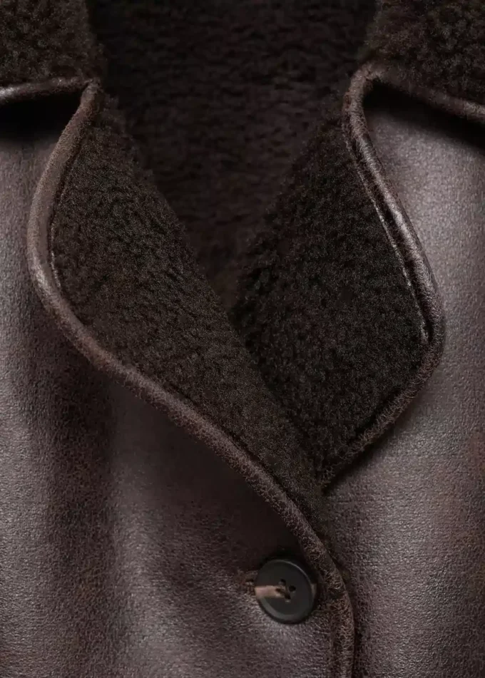 Kabát s podšívkou s kožešinovým efektem Kabát s podšívkou s kožešinovým efektem