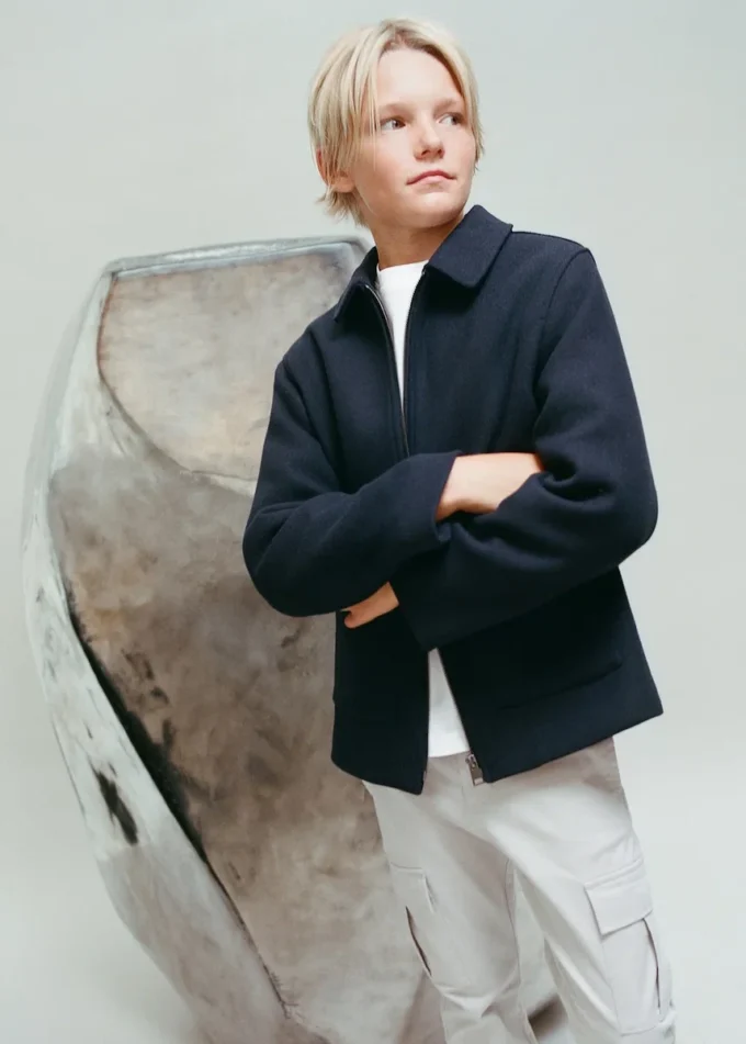 Kabát z vlněné tkaniny