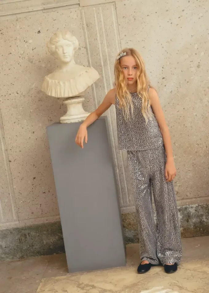 Kalhoty culotte s flitry