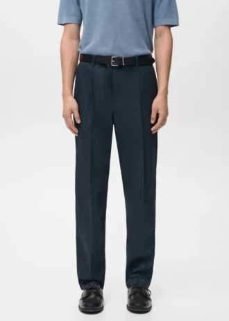 Kalhoty s pravidelným střihem, plisované, splývavé Kalhoty s pravidelným střihem, plisované, splývavé