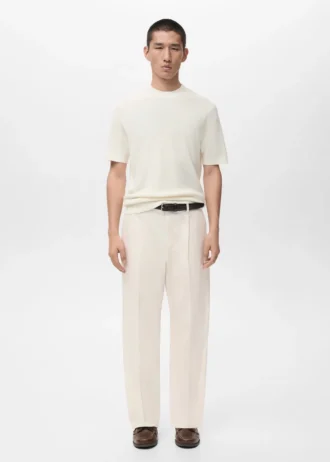 Kalhoty s pravidelným střihem, plisované, splývavé Kalhoty s pravidelným střihem, plisované, splývavé