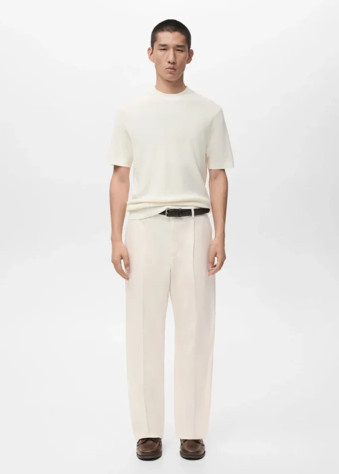 Kalhoty s pravidelným střihem, plisované, splývavé Kalhoty s pravidelným střihem, plisované, splývavé