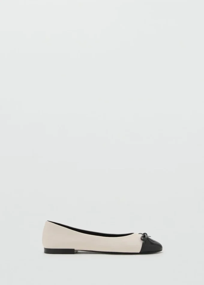 Kožené baleríny s mašlí Kožené baleríny s mašlí