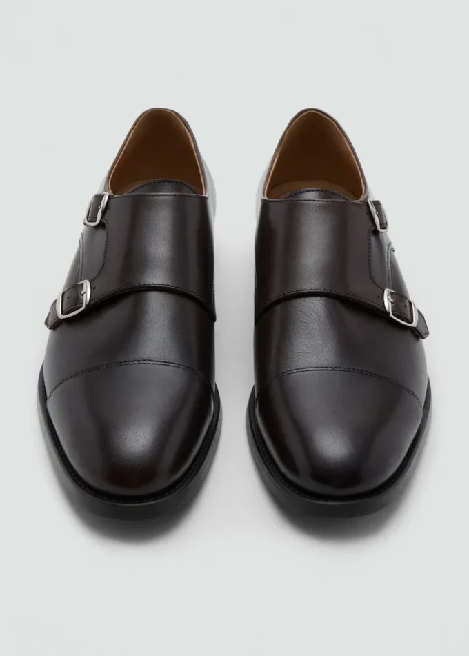 Kožené boty s dvojitou sponou Kožené boty s dvojitou sponou