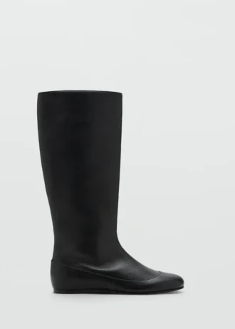 Kožené boty s kombinovaným designem