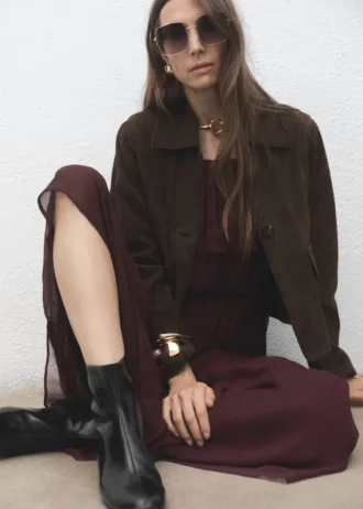 Kožené kotníkové boty na zip