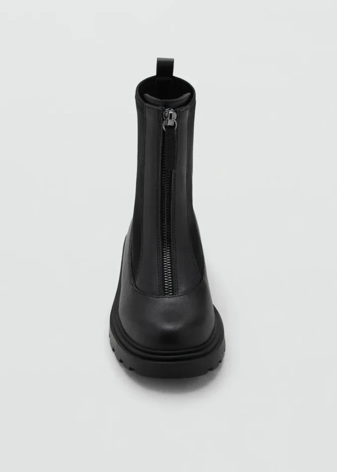 Kožené kotníkové boty na zip Kožené kotníkové boty na zip