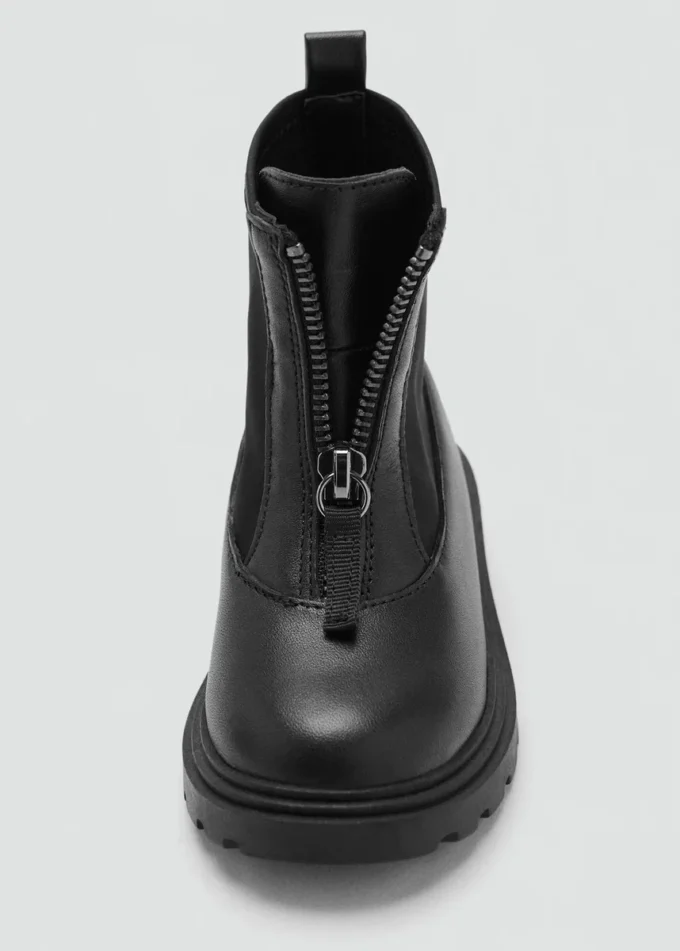 Kožené kotníkové boty na zip Kožené kotníkové boty na zip