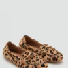 Kožené mokasíny s leopardím potiskem
