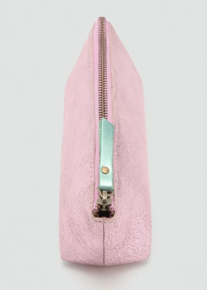 Kožená taška s kovovým efektem Kožená taška s kovovým efektem