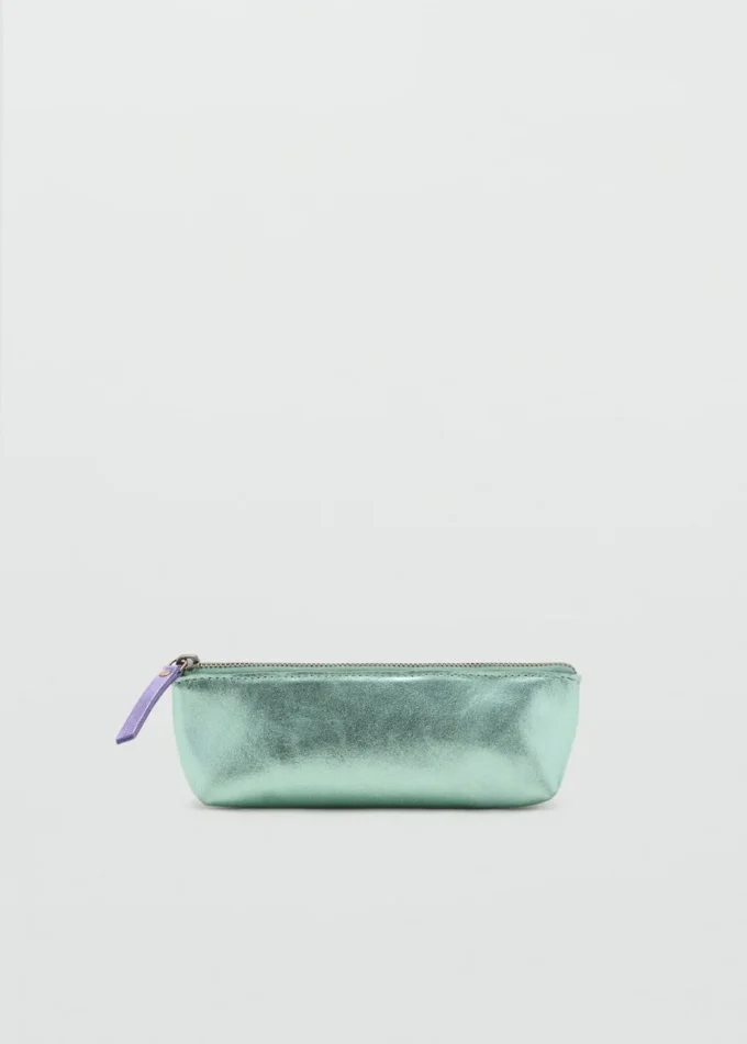 Kožená taška s kovovým efektem Kožená taška s kovovým efektem