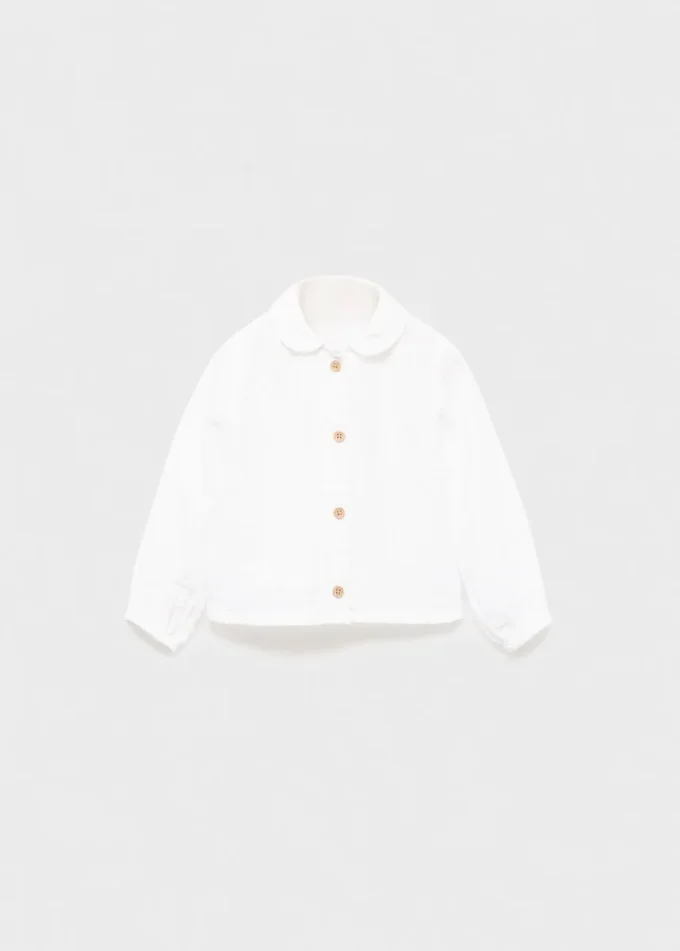 Košile s baby límečkem a nařaseným lemem Košile s baby límečkem a nařaseným lemem
