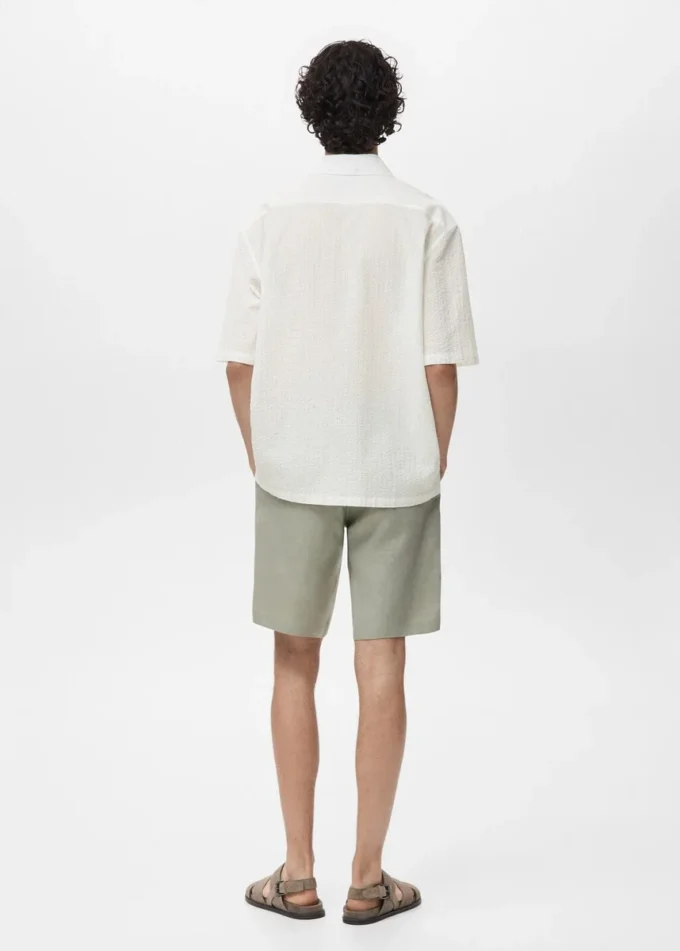 Košile s efektem zmačkání a proužky Košile s efektem zmačkání a proužky