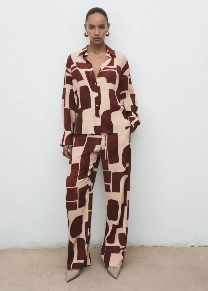 Košile s geometrickým potiskem Košile s geometrickým potiskem