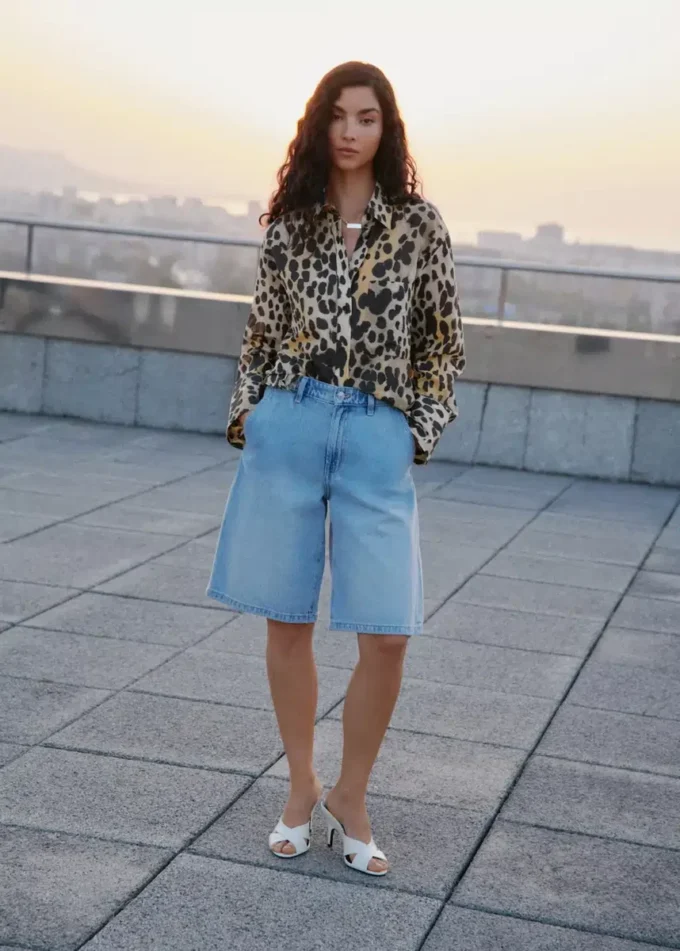 Košile s kapsičkou a leopardím potiskem Košile s kapsičkou a leopardím potiskem