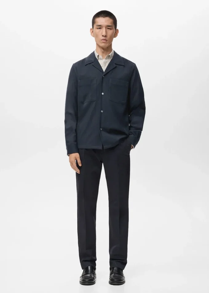 Košile s kapsičkou a regular střihem Košile s kapsičkou a regular střihem