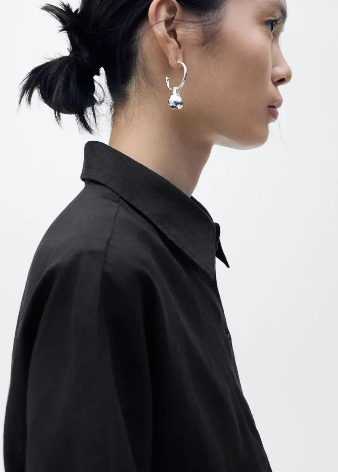 Košile s krátkými rukávy ze směsi lnu Košile s krátkými rukávy ze směsi lnu