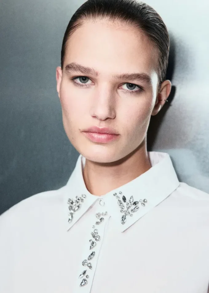 Košile s krystalovými detaily Košile s krystalovými detaily