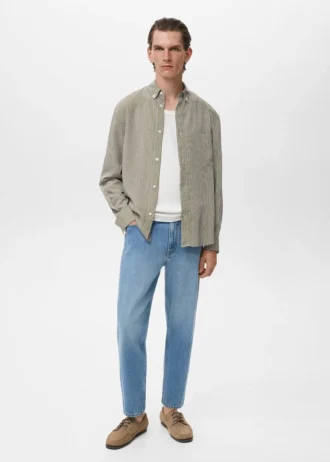 Košile s pruhovaným potiskem a regular fit střihem