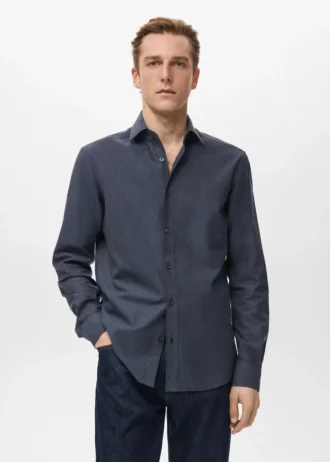 Košile s pruhy, 100% bavlna, regular fit