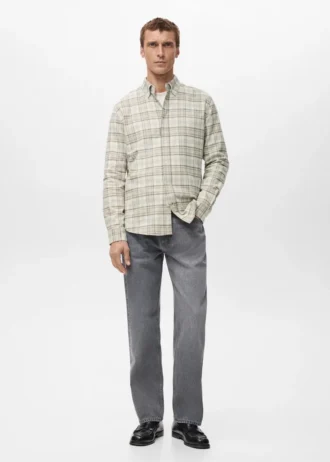Košile z flanelu s pravidelným střihem