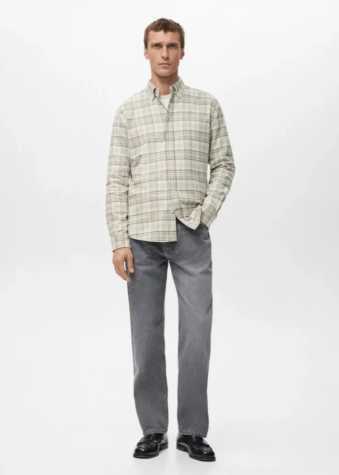 Košile z flanelu s pravidelným střihem Košile z flanelu s pravidelným střihem