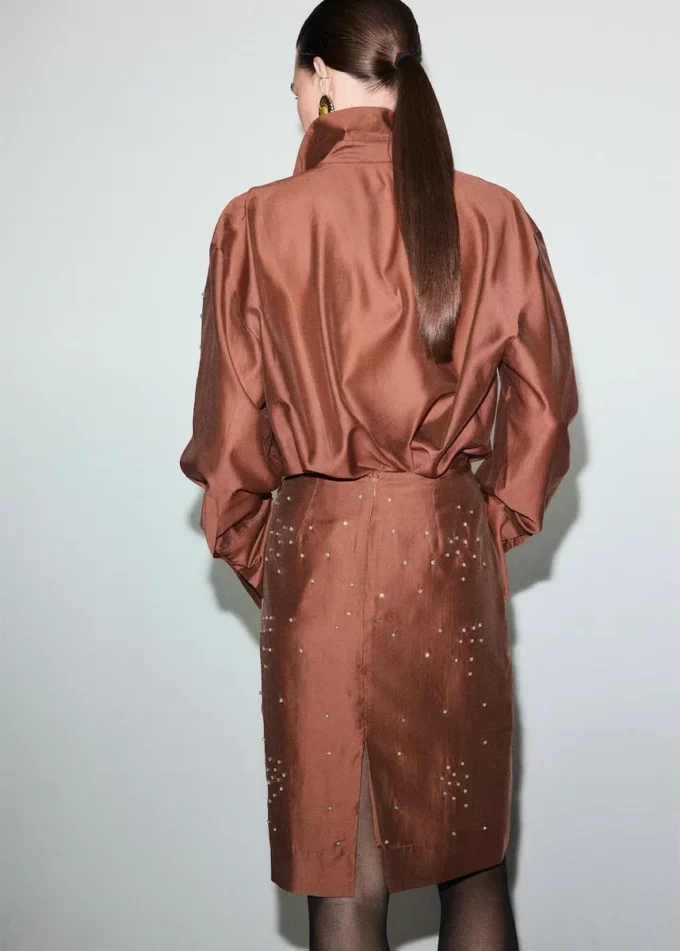 Košile z lyocellu s kamínky Košile z lyocellu s kamínky