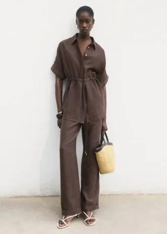 Košile z lyocellu s nastavitelným pasem