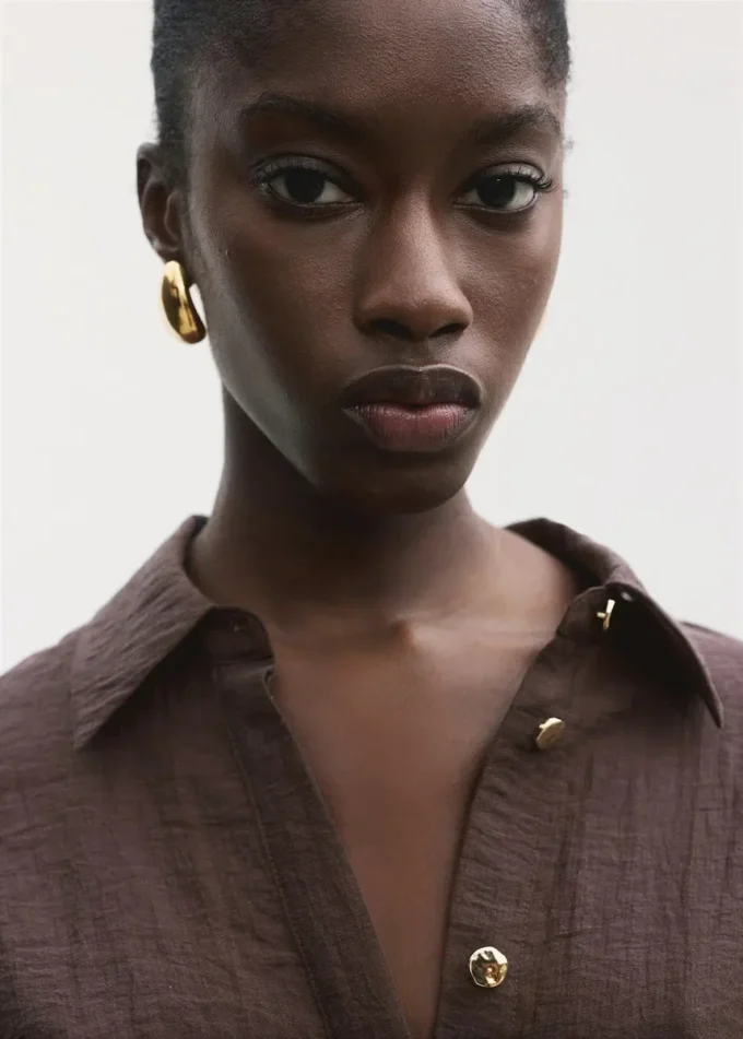 Košile z lyocellu s nastavitelným pasem Košile z lyocellu s nastavitelným pasem