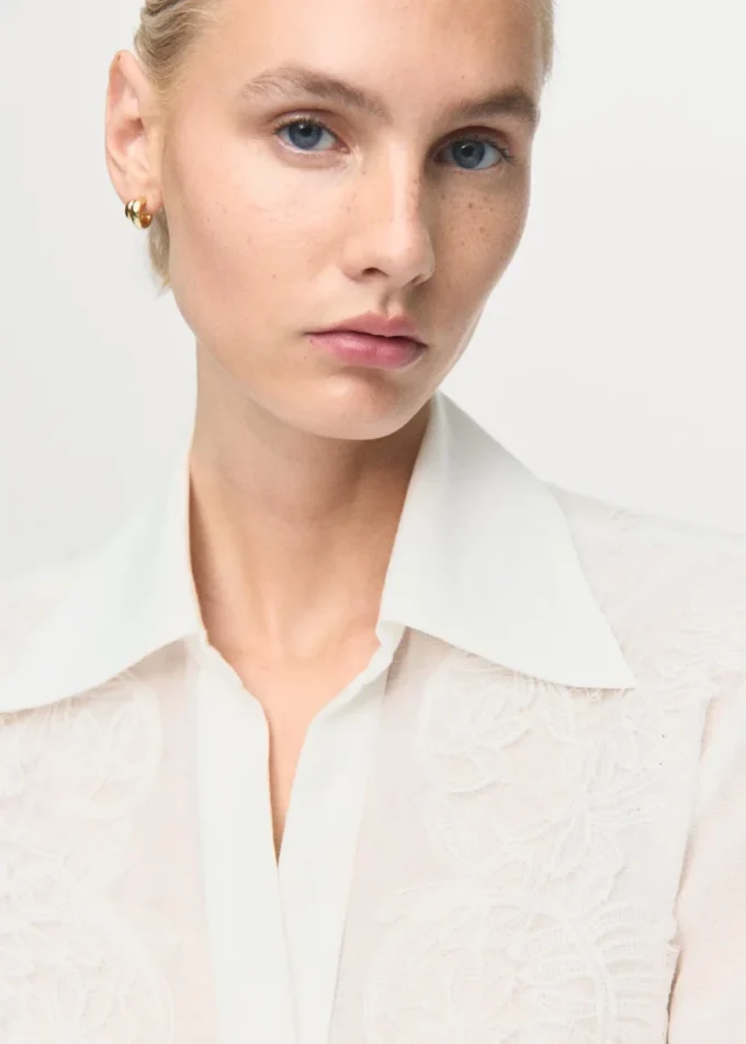 Košile z lyocellu s nášivkami Košile z lyocellu s nášivkami