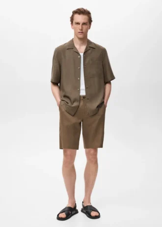 Košile z lyocellu s pravidelným střihem