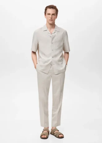 Košile z lyocellu s pravidelným střihem Košile z lyocellu s pravidelným střihem