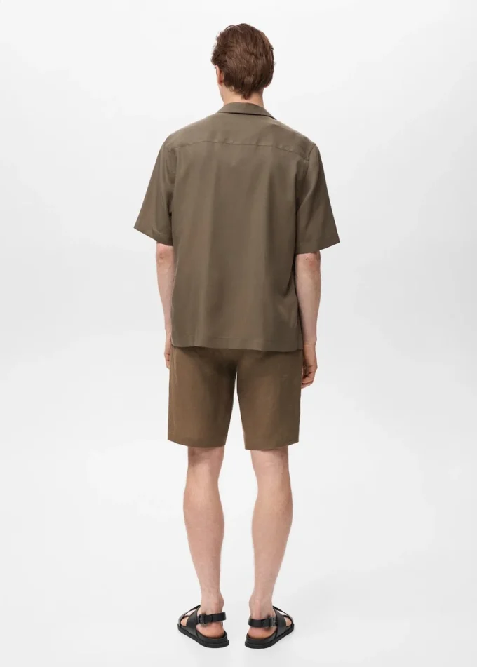 Košile z lyocellu s pravidelným střihem Košile z lyocellu s pravidelným střihem