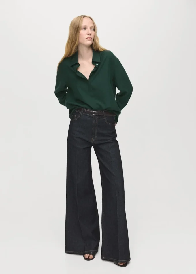 Košile z lyocellu se skrytými knoflíky Košile z lyocellu se skrytými knoflíky