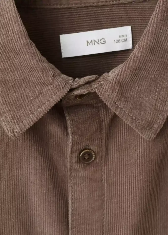 Košile z manšestru s pravidelným střihem Košile z manšestru s pravidelným střihem