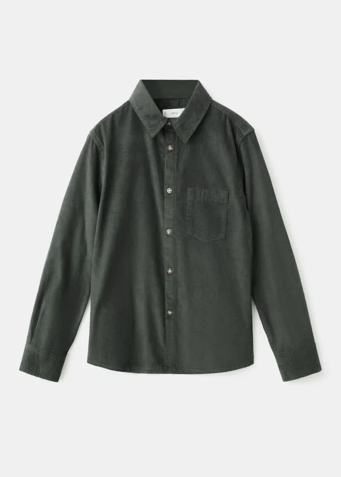 Košile z manšestru s pravidelným střihem Košile z manšestru s pravidelným střihem