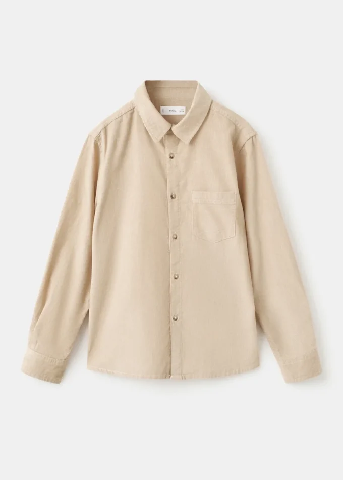 Košile z manšestru s pravidelným střihem Košile z manšestru s pravidelným střihem