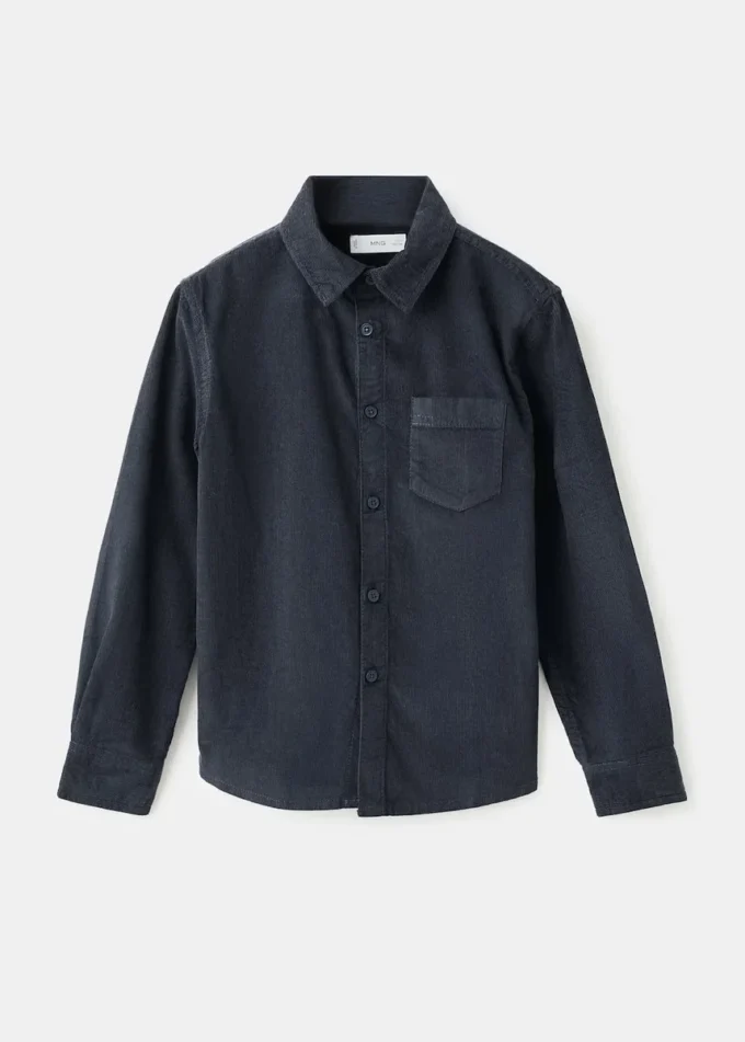 Košile z manšestru s pravidelným střihem Košile z manšestru s pravidelným střihem