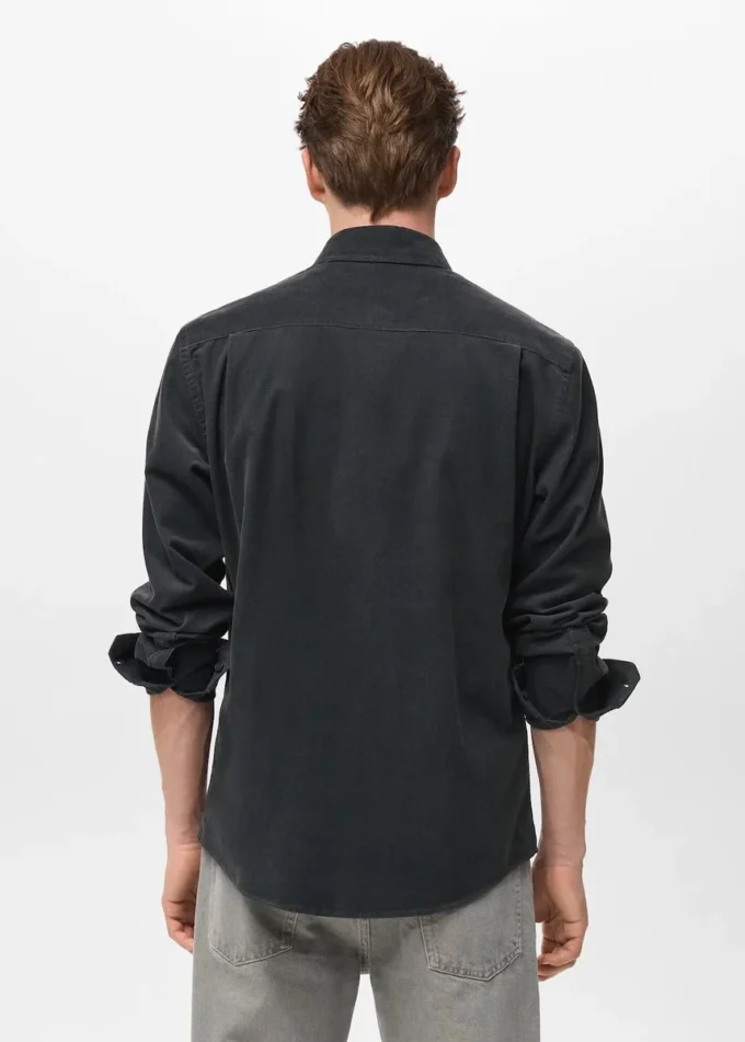 Košile z mikrokordury s klasickým střihem Košile z mikrokordury s klasickým střihem